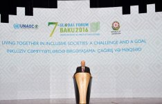 Prezident İlham Əliyev və xanımı BMT-nin Sivilizasiyalar Alyansının VII Qlobal Forumunda iştirak edir