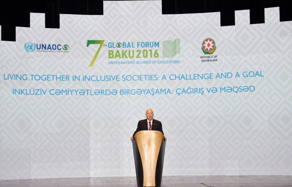 Prezident İlham Əliyev və xanımı BMT-nin Sivilizasiyalar Alyansının VII Qlobal Forumunda iştirak edir