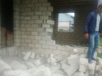 Erməni hərbi birləşmələrinin artilleriya zərbələrindən dağılmış Qaradağlı kəndi (FOTO)