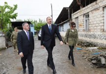 Prezident İlham Əliyev və xanımı Tərtər, Bərdə və Ağdam rayonlarında olublar