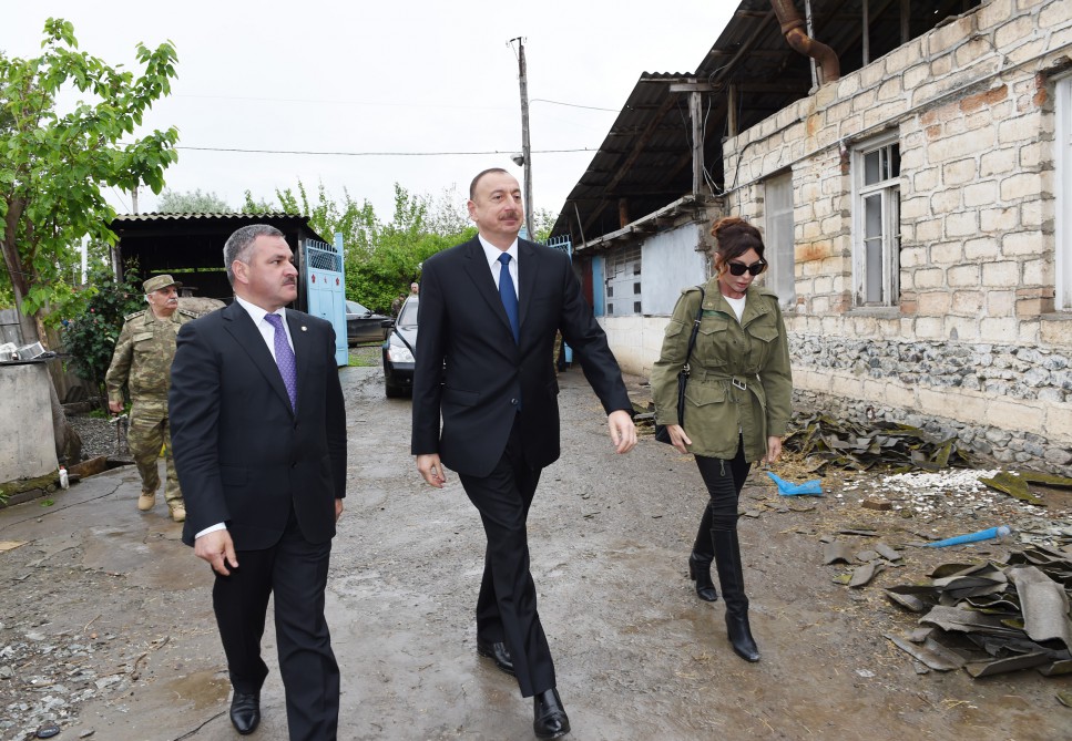 Prezident İlham Əliyev və xanımı Tərtər, Bərdə və Ağdam rayonlarında olublar