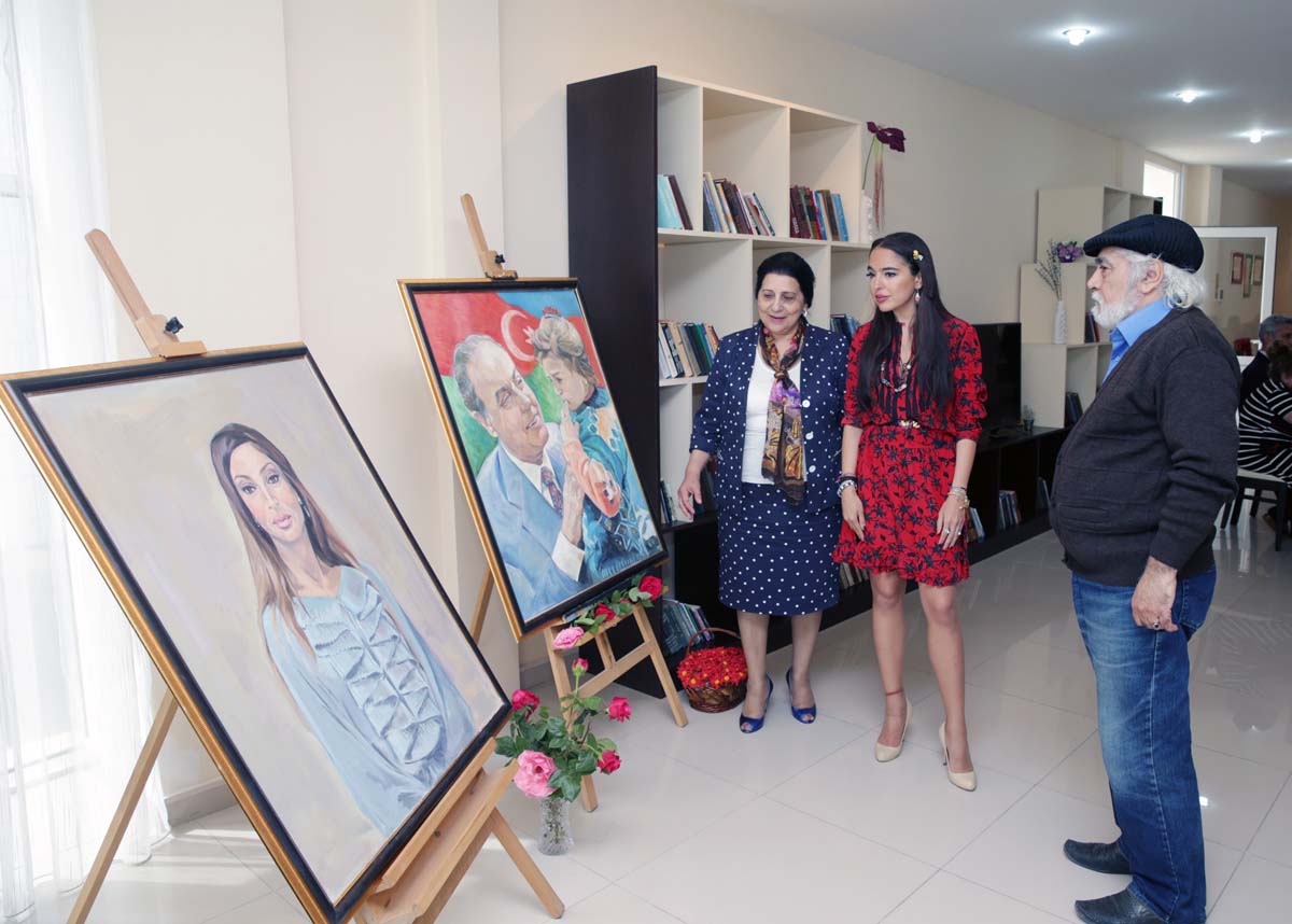 Leyla Əliyeva müharibə və əmək əlilləri üçün pansionatda olub (FOTO)