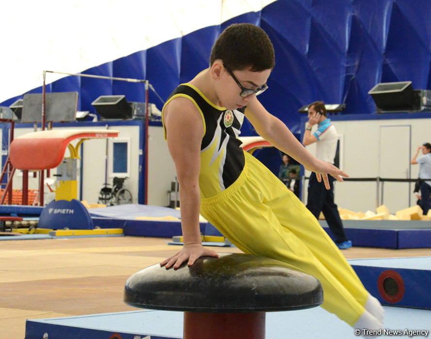 İdman gimnastikası üzrə Azərbaycan Birinciliyi və Bakı Çempionatının ikinci günü start götürüb (FOTO)