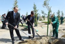 İlham Əliyev və xanımı Ulu öndər Heydər Əliyevin doğum gününə həsr olunmuş ağacəkmə kampaniyasında iştirak ediblər (FOTO)
