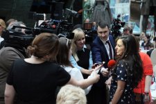 Leyla Əliyeva Rusiya Rəssamlıq Akademiyasında Polad Bülbüloğlunun bürünc heykəlinin təqdimat mərasimində iştirak edib (FOTO)