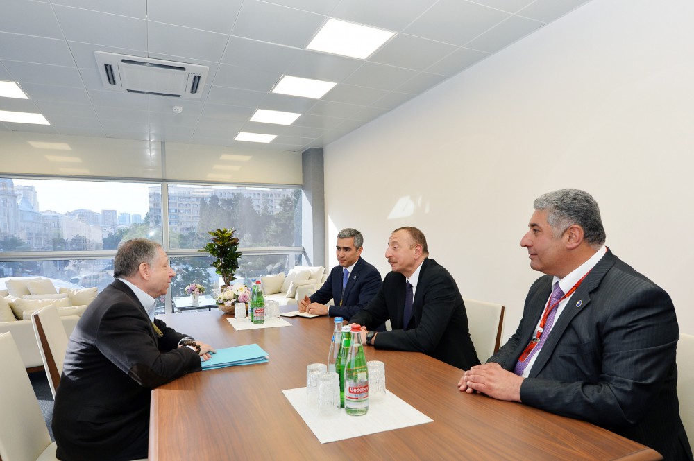 İlham Əliyev Beynəlxalq Avtomobil Federasiyasının prezidentini qəbul edib