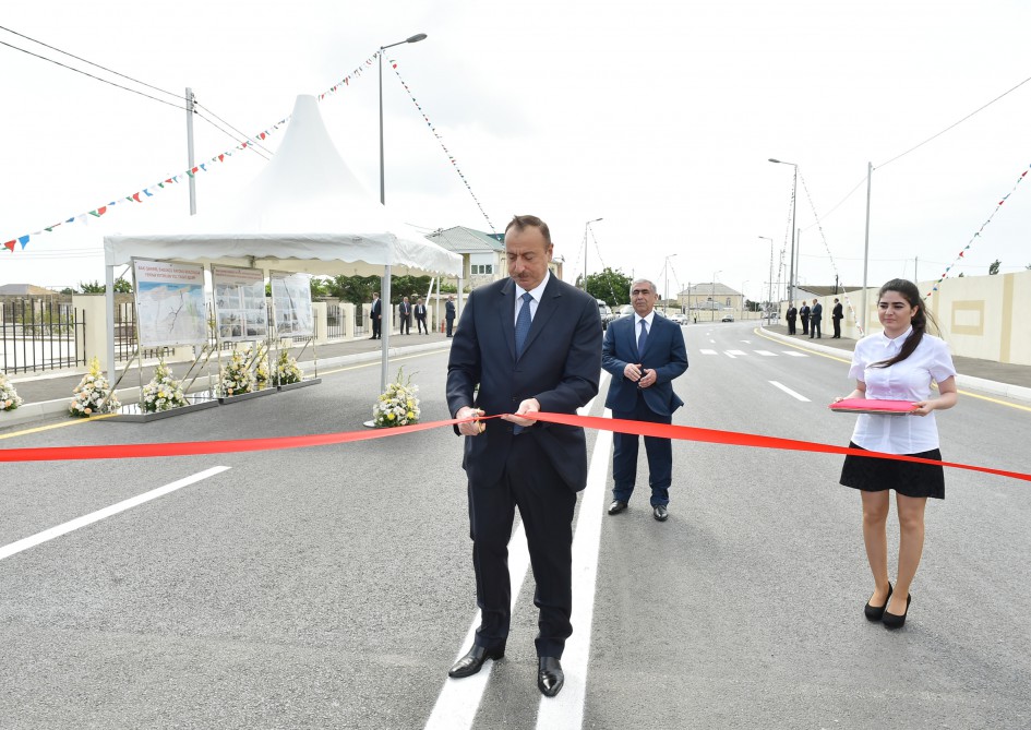 Prezident İlham Əliyev Maştağa-Bilgəh yolunun, Nardarandakı Abşeron və Nəsrulla Əsgərov küçələrinin açılışında iştirak edib (FOTO)