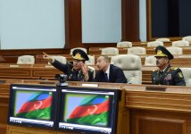 Prezident İlham Əliyev Silahlı Qüvvələrin Baş Qərargahının yeni inzibati binasının açılışında iştirak edib (FOTO)