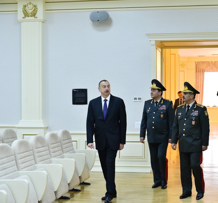 Prezident İlham Əliyev Silahlı Qüvvələrin Baş Qərargahının yeni inzibati binasının açılışında iştirak edib (FOTO)