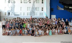 Bakıda gənc gimnastların Olimpiya çempionları ilə görüşü olub (FOTO)
