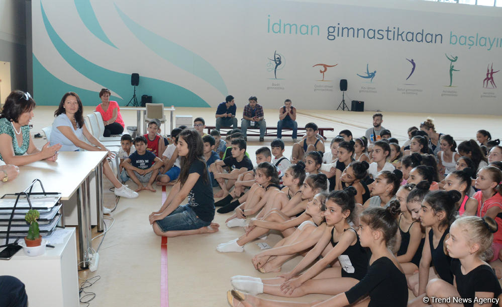 Bakıda gənc gimnastların Olimpiya çempionları ilə görüşü olub (FOTO)