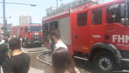 Yasamalda tələbə şəhərciyində yanğın olub (FOTO)
