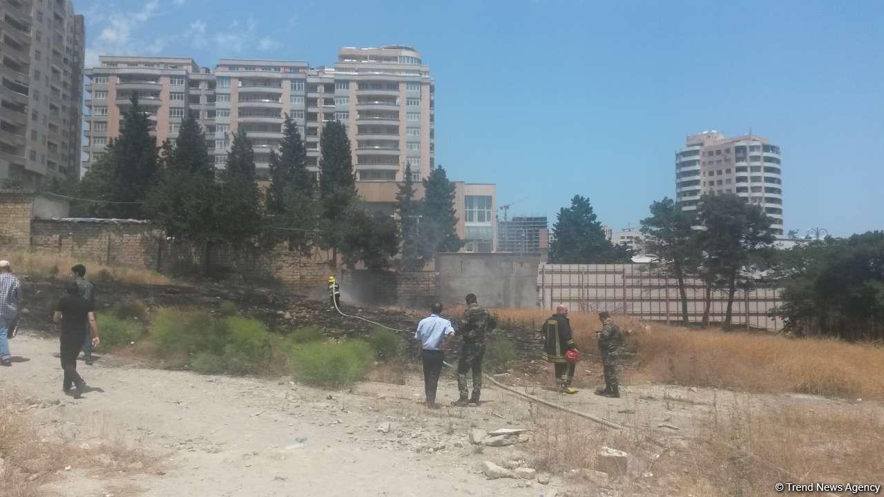 Yasamalda tələbə şəhərciyində yanğın olub (FOTO)