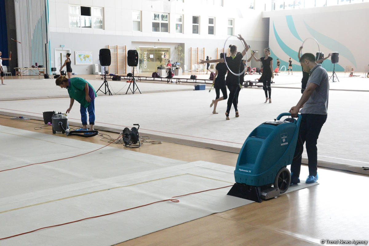 Bakı bədii gimnastika üzrə Dünya Kubokuna hazırlaşır (FOTO)