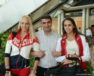 Dünya çempionları bədii gimnastika üzrə Dünya Kubokunda iştirak üçün Bakıdadırlar (FOTO)