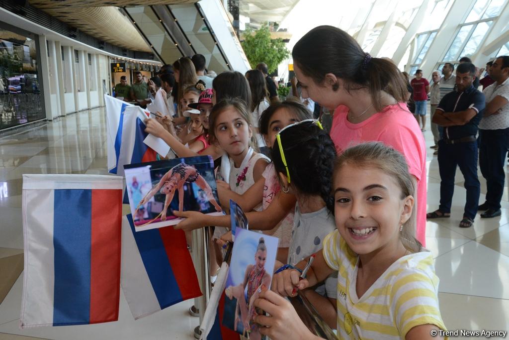 Dünya çempionları bədii gimnastika üzrə Dünya Kubokunda iştirak üçün Bakıdadırlar (FOTO)