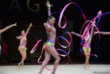 Azərbaycan gimnastları lentlə hərəkətlərdə Dünya Kubokunun finalına çıxıblar (FOTO)