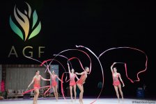 Azərbaycan gimnastları lentlə hərəkətlərdə Dünya Kubokunun finalına çıxıblar (FOTO)