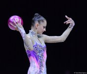 Bakıda bədii gimnastika üzrə Dünya Kuboku yarışlarının ilk günü (FOTO)
