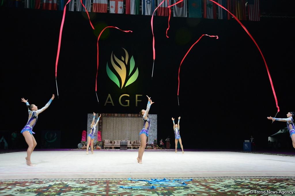Azərbaycan gimnastları lentlə hərəkətlərdə Dünya Kubokunun finalına çıxıblar (FOTO)