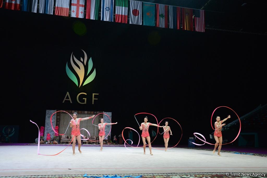 Azərbaycan gimnastları lentlə hərəkətlərdə Dünya Kubokunun finalına çıxıblar (FOTO)