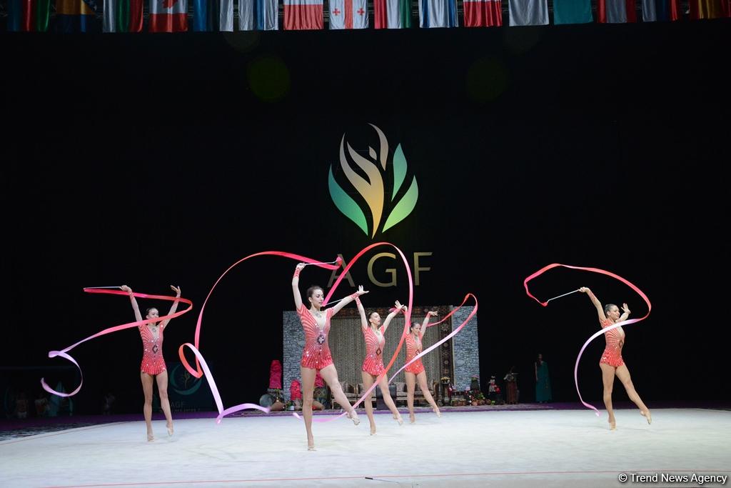 Azərbaycan gimnastları lentlə hərəkətlərdə Dünya Kubokunun finalına çıxıblar (FOTO)
