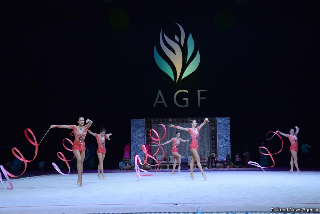 Azərbaycan gimnastları lentlə hərəkətlərdə Dünya Kubokunun finalına çıxıblar (FOTO)