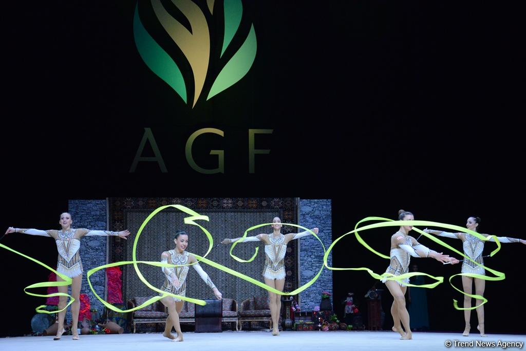 Azərbaycan gimnastları lentlə hərəkətlərdə Dünya Kubokunun finalına çıxıblar (FOTO)