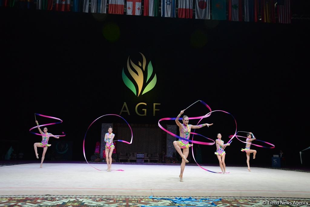Azərbaycan gimnastları lentlə hərəkətlərdə Dünya Kubokunun finalına çıxıblar (FOTO)