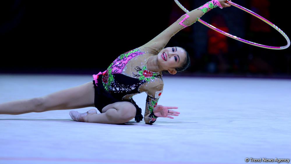 Bakıda bədii gimnastika üzrə Dünya Kuboku yarışlarının ilk günü (FOTO)