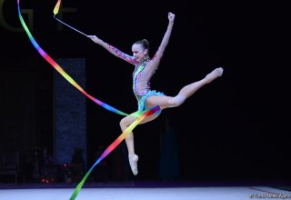 Bakıda bədii gimnastika üzrə Dünya Kuboku yarışlarının ikinci günü başladı (FOTO)