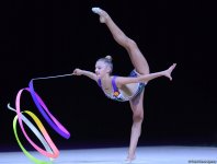 Bədii gimnastika üzrə Dünya Kubokunun ikinci günü (FOTOLAR)
