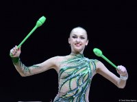Bədii gimnastika üzrə Dünya Kubokunun ikinci günü (FOTOLAR)