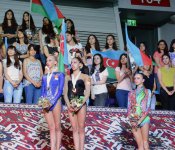 Bakıda Dünya Kubokunun gürz və lentlə hərəkətlər üzrə qalibləri mükafatlandırılıb (FOTO)