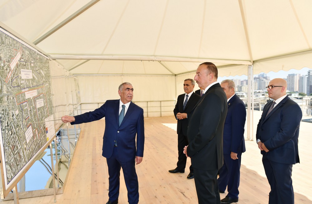 Prezident İlham Əliyev paytaxtın keçmiş “Sovetski” ərazisində yeni yol-nəqliyyat infrastrukturunun təməlini qoyub (YENİLƏNİB) (FOTO)