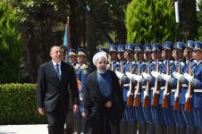 İran Prezidentinin rəsmi qarşılanma mərasimi olub