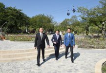İlham Əliyev "Qəbələ" Park-Bulvar Kompleksinin yenidənqurmadan sonra açılışında iştirak edib (FOTO)