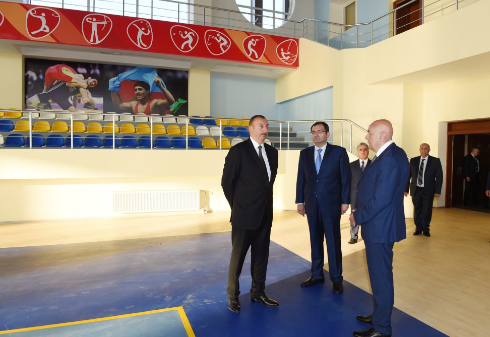 İsmayıllı Olimpiya İdman Kompleksində əsaslı təmir işlərindən sonra yaradılan şəraitlə tanışlıq (FOTO)