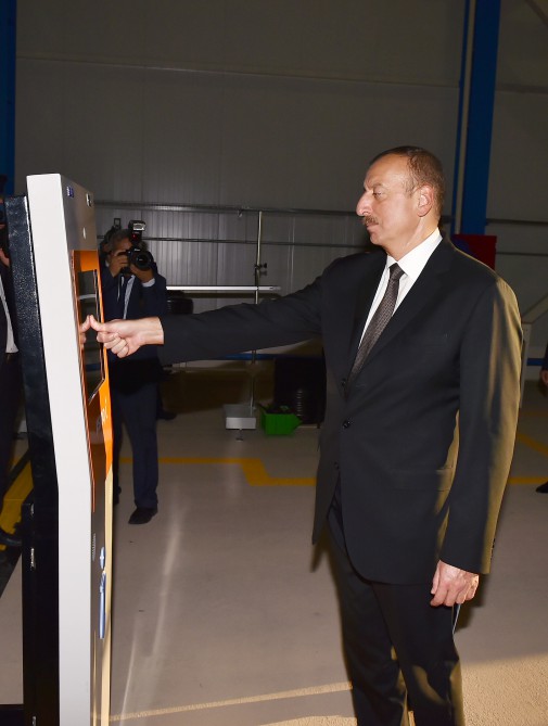 Prezident İlham Əliyev İsmayıllıda velosiped istehsalı zavodunun açılışında iştirak edib (FOTO)