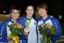 Azərbaycan olimpiyaçıları ulu öndər Heydər Əliyevin abidəsini ziyarət ediblər (FOTO)