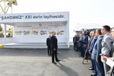 Prezident İlham Əliyev “Şahdəniz-2” layihəsi üzrə dayaq blokunun dənizə yola salınması mərasimində iştirak edib  (YENİLƏNİB) (FOTO)