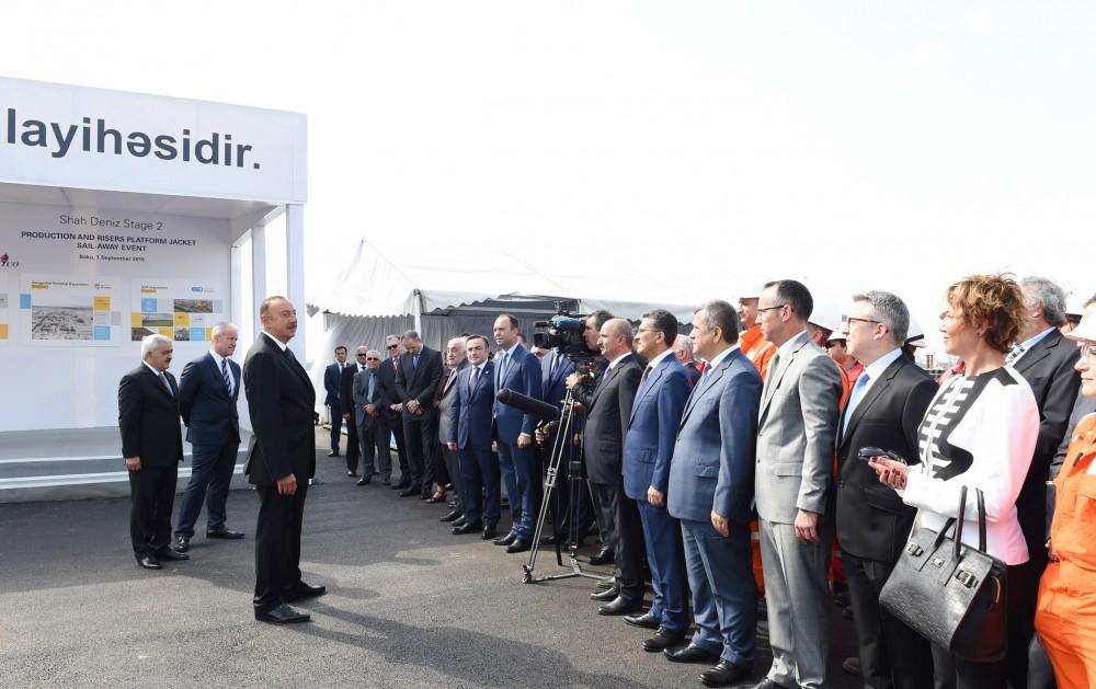 Prezident İlham Əliyev: “Şahdəniz-2” təkcə Azərbaycan üçün deyil, bütün region, Avropa üçün böyük əhəmiyyət daşıyan layihədir