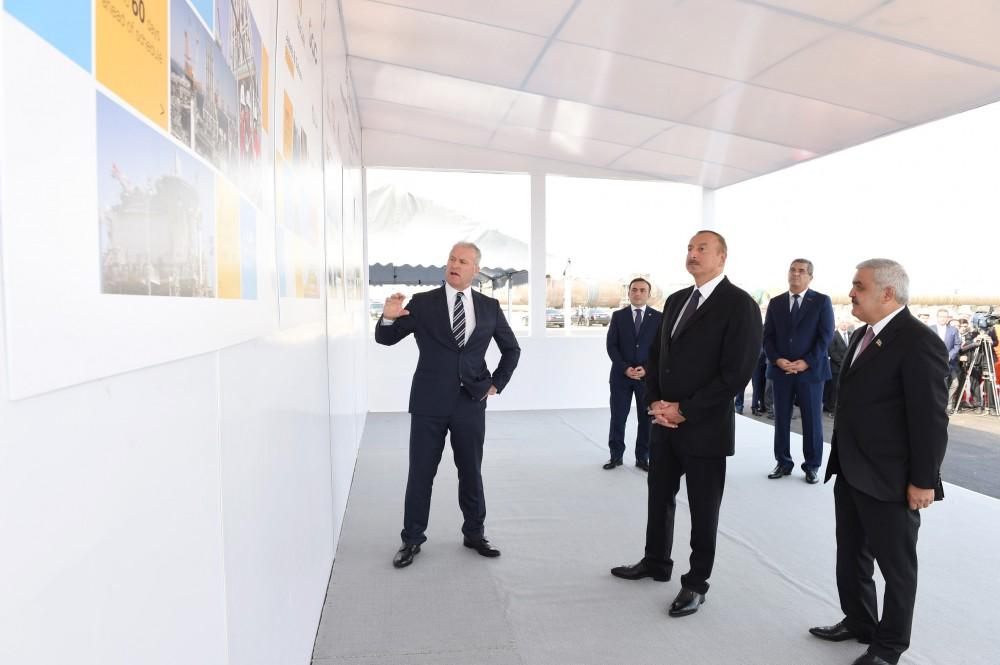 Prezident İlham Əliyev “Şahdəniz-2” layihəsi üzrə dayaq blokunun dənizə yola salınması mərasimində iştirak edib  (YENİLƏNİB) (FOTO)