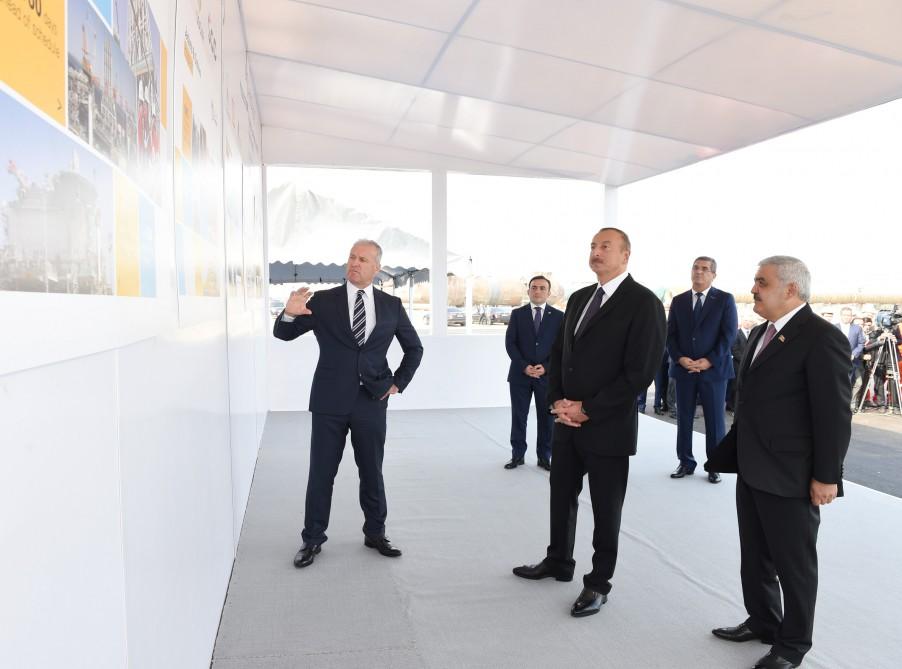 Prezident İlham Əliyev “Şahdəniz-2” layihəsi üzrə dayaq blokunun dənizə yola salınması mərasimində iştirak edib  (YENİLƏNİB) (FOTO)