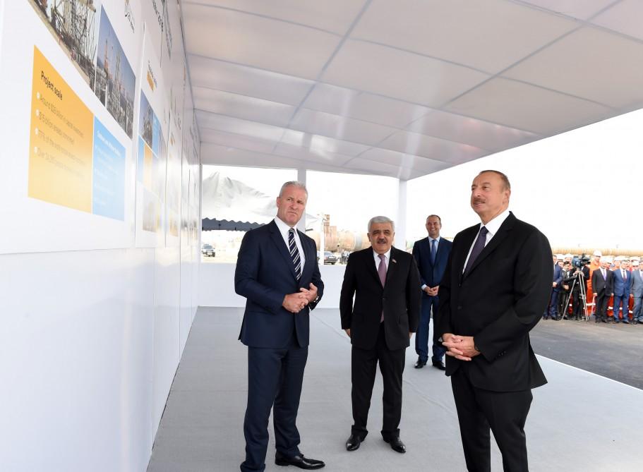 Prezident İlham Əliyev “Şahdəniz-2” layihəsi üzrə dayaq blokunun dənizə yola salınması mərasimində iştirak edib  (YENİLƏNİB) (FOTO)