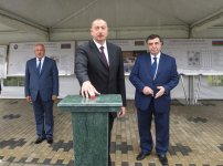 Prezident İlham Əliyev Masallı şəhərinin içməli su təchizatı layihəsinin açılışında iştirak edib (FOTO)