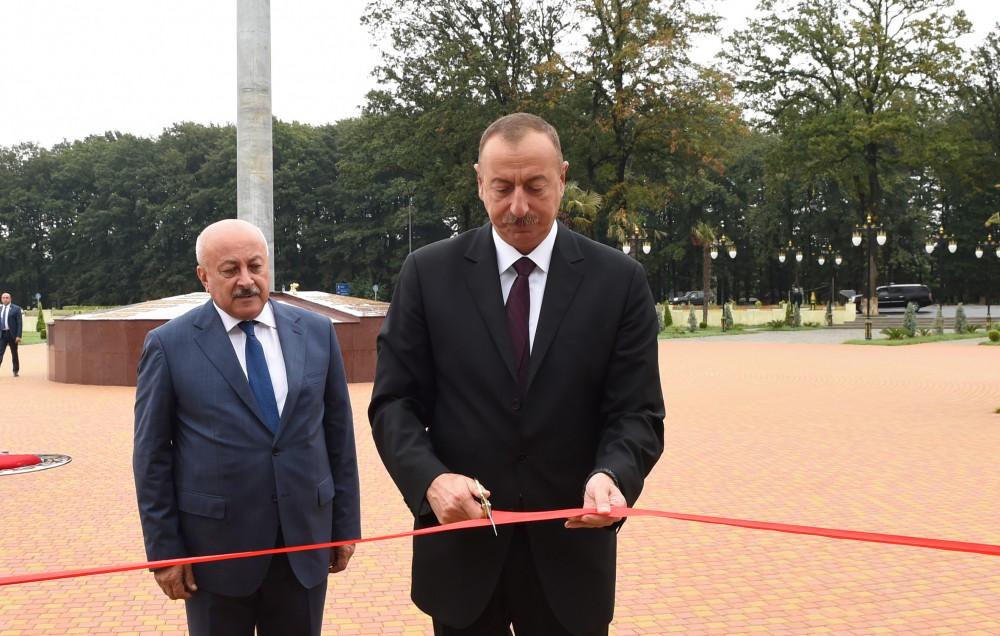 Masallıda Bayraq Meydanı və Azərbaycan Dövlət Rəmzləri Muzeyi açılıb  (FOTO)