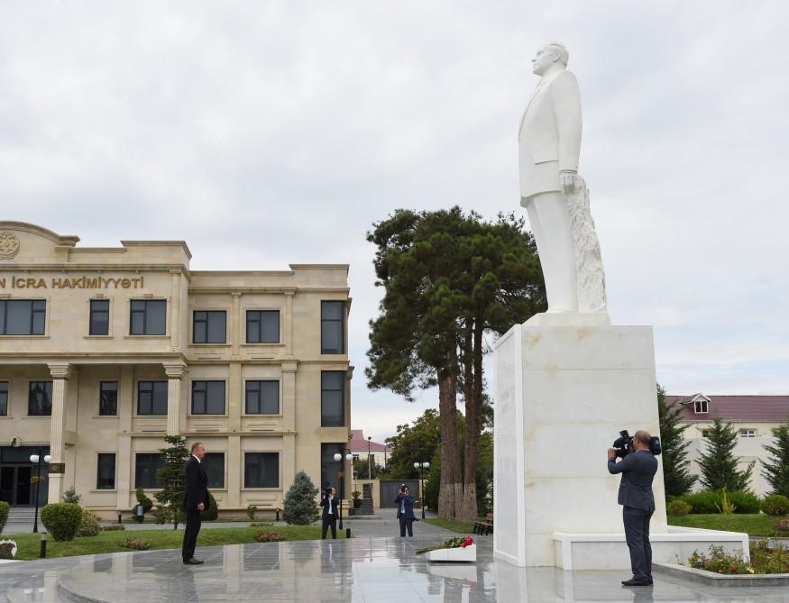 Prezident İlham Əliyev Biləsuvar rayonuna səfərə gəlib (FOTO)