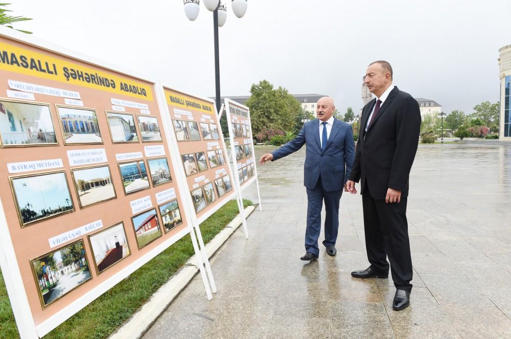 Masallıda Bayraq Meydanı və Azərbaycan Dövlət Rəmzləri Muzeyi açılıb  (FOTO)