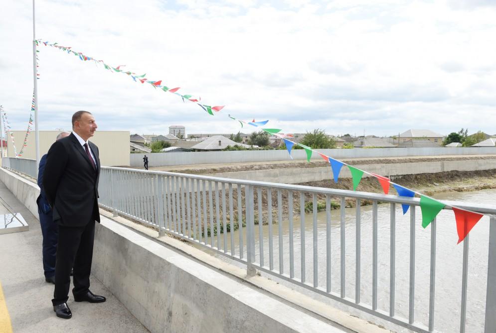 Salyanda yeni körpü istifadəyə verilib (FOTO)